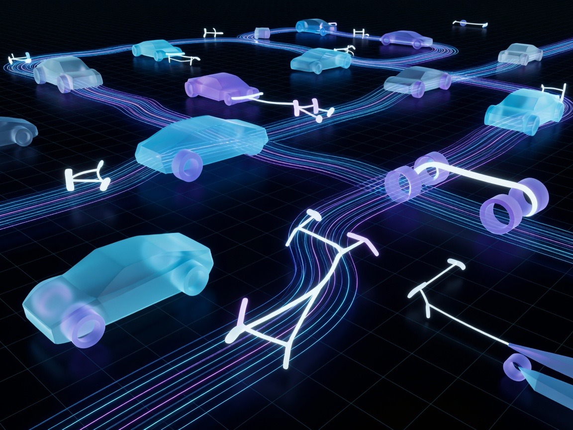 Abstract visualization of a digital vehicle care playground